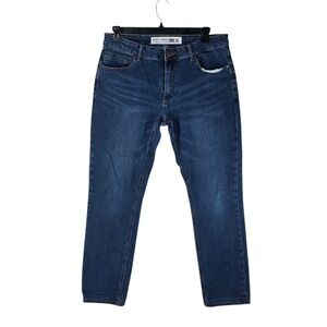 Barbell Apparel Jeans Mens 36 (34x29) Athletic Fit Blue Stretch Denim Altered